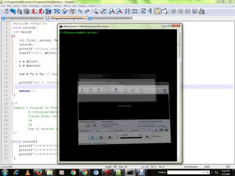 C PROGRAM TO FIND THE SUM OF TWO  NUMBERS USING POINTERS