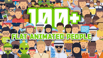 100+ Flat Animated Icons (People) Available on VideoHive