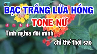 Karaoke Bạc Trắng Lửa Hồng Tone Nữ ( Em ) Nhạc Sống Tuấn Cò