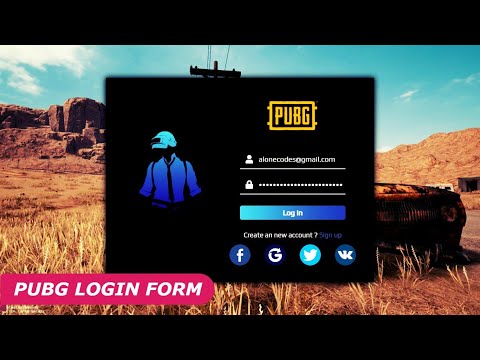 PUBG LOGIN FORM Using HTML CSS & JavaScript | alone codes