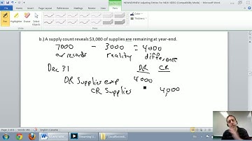 Accounting Basics 3.8a  - Comprehensive Adjusting Journal Entries Problem