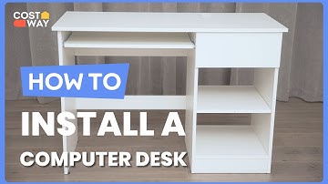 How to Install the Wooden Computer Desk | CB10402#costway #howto