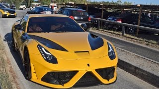 This ferrari f12 mansory stallone bangs on speedbump 2 times i think
the driver need some glasses !! thanks for watching and please
subscribe more