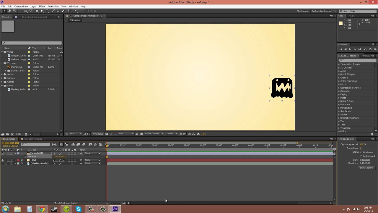 After Effects CS6 Tutorial 30 Motion Sketch YouTube