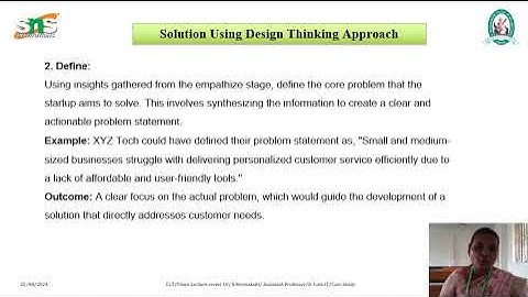 S.Meenakshi I AP I B.Com IT I SNS Institutions I Lecture Video Series 10 I Case Study