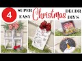 4 SUPER EASY CHRISTMAS DIYS | DOLLAR TREE CHRISTMAS DIYS | EASY CHRISTMAS HOME DECOR | CHRISTMAS DIY