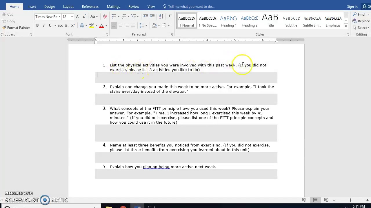 FFL S1 Activity 1.4.1 - Lifetime Fitness - YouTube