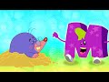 M for Mole | Guess the Missing Alphabet? | ABC Monsters | Learning Educational Video for Kids