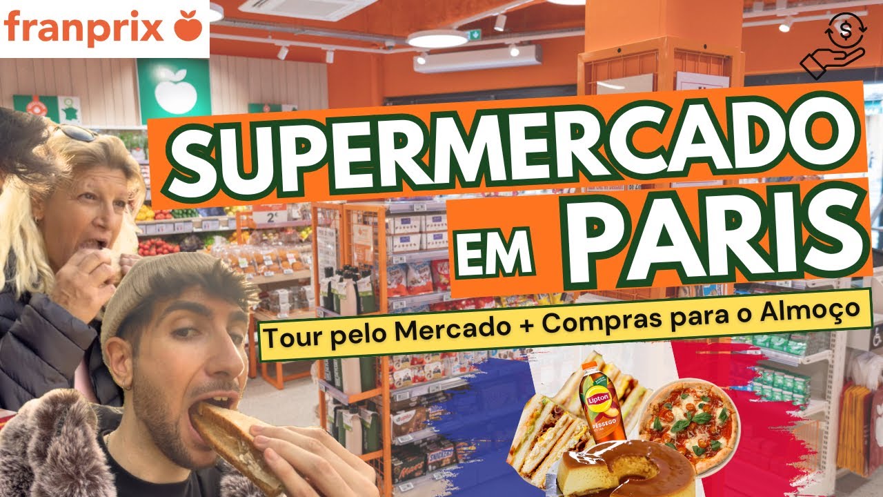 Fomos num SUPERMERCADO LOCAL em PARIS !! - Será que compensa ?? - FOI MUITO CARO ?? 😱