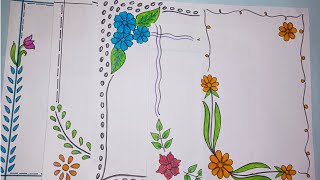 Front page design for project work|easy border design for project work #art #shortsviral