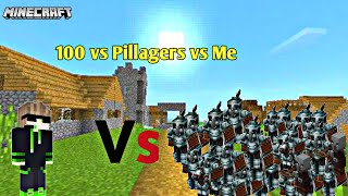 100 Pillagers vs Me in Minecraft