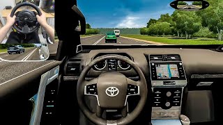City Car Driving - 2021 Toyota Land Cruiser Prado [Steering Wheel Gameplay] screenshot 2