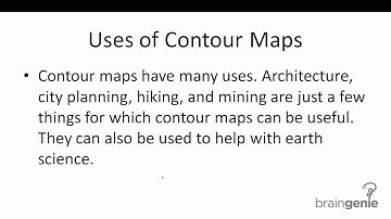 Contour Maps - Uses of Contour Maps