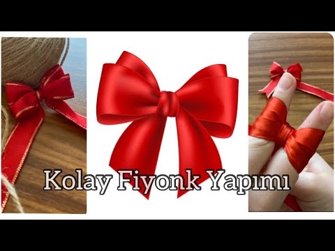 İKİ PARMAKLA KOLAY FİYONK YAPIMI \\ DOUBLE BOW TUTORİAL 🎁