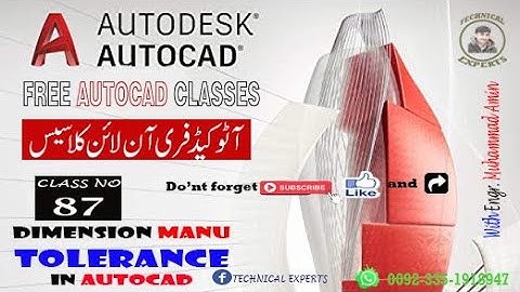 Tolerance in Autocad ||AutoCAD 2D tutorial for beginner in URDU and HINDI||#87