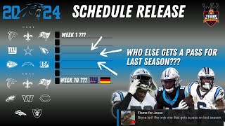 Carolina Panthers Schedule Release - Who Else Gets A Pass