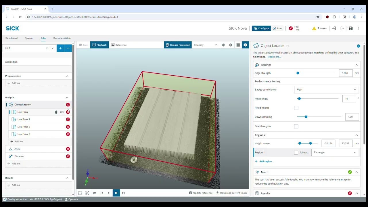 SICK Ruler 3000: Dimension Measurement, Angle Detection and AI Anomaly
