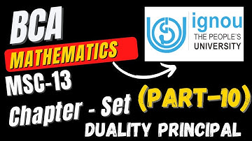 IGNOU BCA discrete mathematics MCS 013 (Part-10)| Set, relation and function | Duality principal