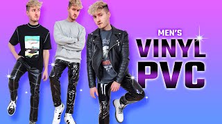 Trying On Men's PVC Vinyl Leather Pants and Jackets - Style Haul