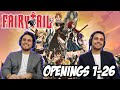 Fairy Tail All Openings (1-26) - BROTHERS BLIND REACTION!