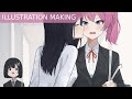[Timelapse] Yuri Kiss