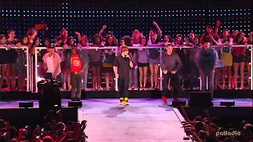 (HD) Justin Bieber - Baby live pepsi  Super Bowl with lyrics (cc)