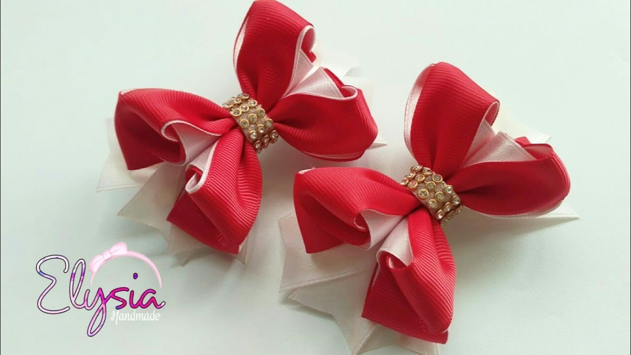 Mini Christmas Bow Tutorial 🎀 DIY by Elysia Handmade - YouTube