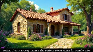 "Rustic Charm & Cozy Living: The Perfect Stone Home for Family Life"
