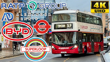 [London United: Super Loop SL9 Harrow to Heathrow Airport via Hayes] Enviro400 City BYD Electric Bus