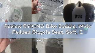 Review BYKING Bike Saddle, Wide Padded Bicycle Seat, Soft, Comfortable Cushion for Men & Women, Wide screenshot 5