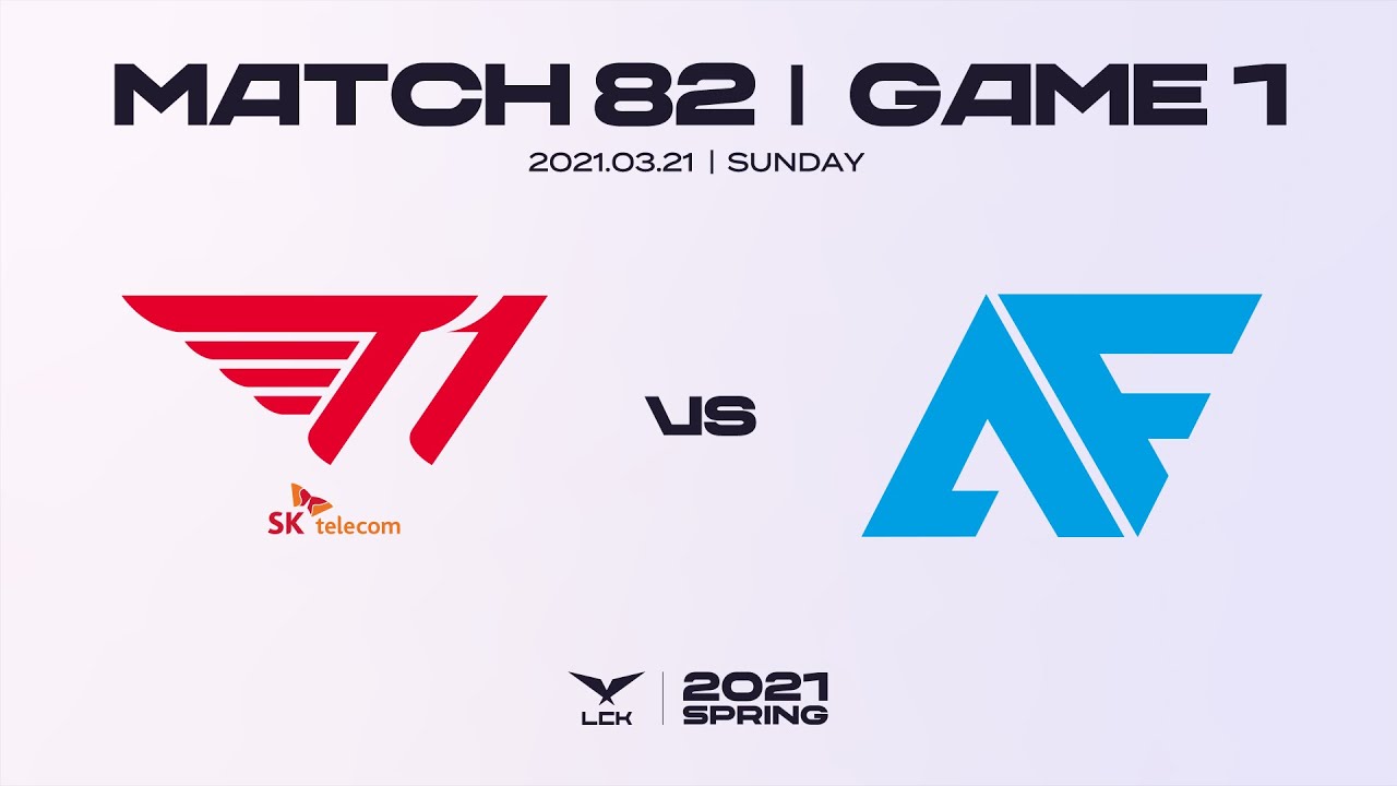T1 vs. AF | Highlights Match 82 Game 1 | 2021 LCK Spring Split