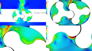 CFD simulation Rotary Lobe Pump and Turbine
