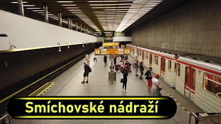 Metro Station Smíchovské nádraží - Prague 🇨🇿 - Walkthrough 🚶