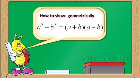 how to show geometrically that a^2- b^2= (a+b) (a-b)