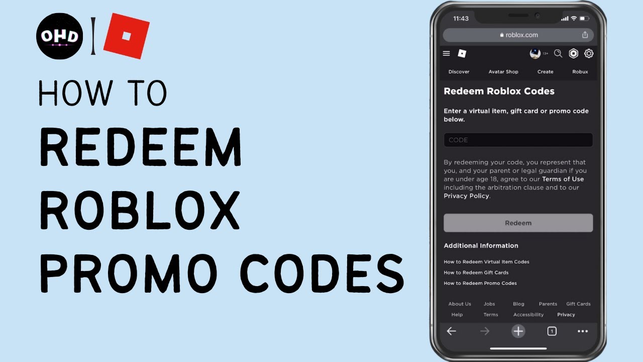 Redeem Roblox Promocodes on Mobile Devices (Android, IPhone