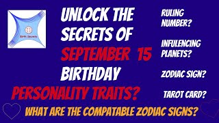 September 15 birthday personality & compatibility #zodiac #astrology #numerology #tarotcard #planets