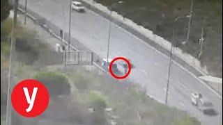 תיעוד: תאונת פגע וברח בסמוך למנהרת הראל בירושלים תיעוד: תאונת פגע וברח בסמוך למנהרת הראל בירושלים