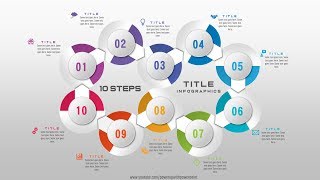 2.Create 10 Step CIRCULAR Infographic|Powerpoint Infographics|Graphic Design|Free Template