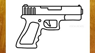 HOW TO DRAW A GUN (99 BULLET PISTOL)