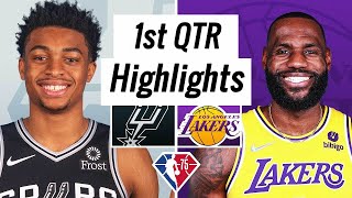 Los Angeles Lakers vs. Antonio Spurs Full Highlights 1st Quarter | NBA Season 2021-22