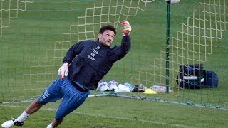 Entraînement spécifique gardien avec Hugo Lloris (France-Finlande)