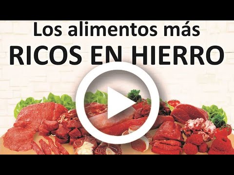 Video: 11 Alimenti Saludabili Ricos En Hierro