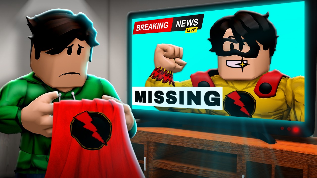 His SUPER HERO Brother Went MISSING! (A Roblox Movie)