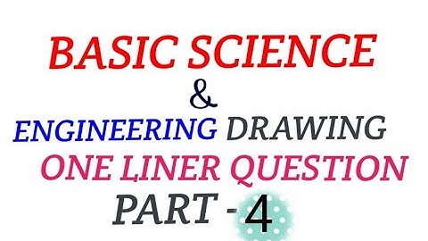 RRB ALP CBT-2 BASIC SCIENCE AND ENGINEERING DRAWING  PART - 4  #ONE_LINER_QUESTION