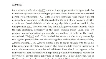 Absorb and Repel Pseudo Label Refinement for Intra Camera Supervised Person Re Identification