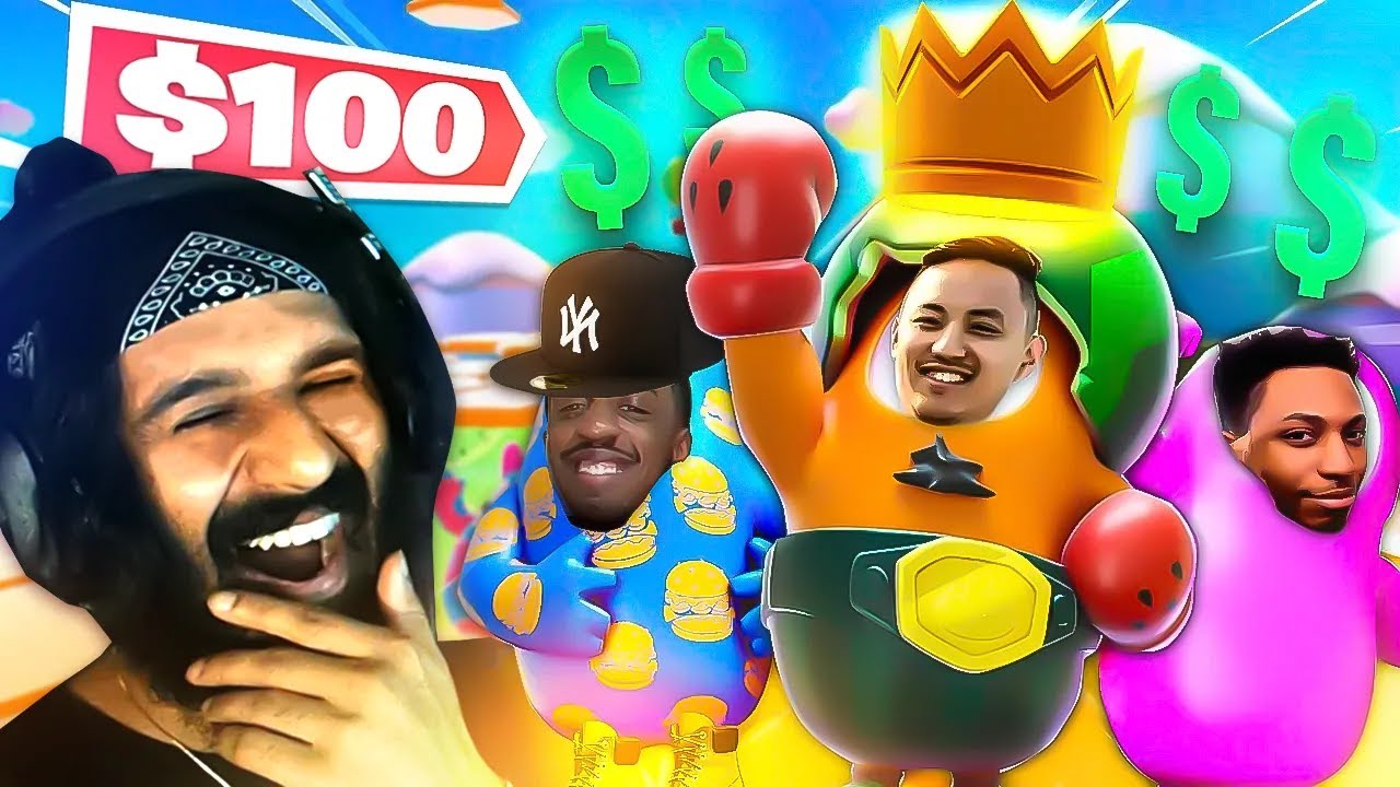 4 Twitch Streamers Play Fall Guys for $100!
