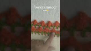Borde, puntilla u orilla, muy fácil de elaborar ? crochettutorial ganchillo crochet pasoapaso