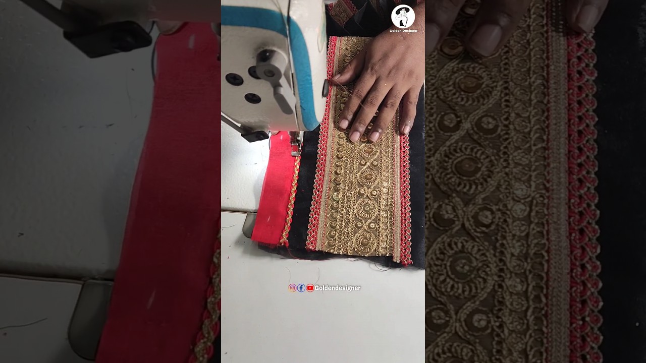 Lehenga Border Stitching 😍✨ 