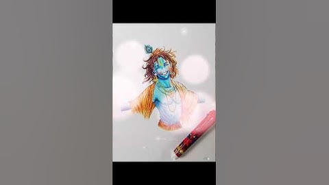 Krishna drawing with multicolour pen💙✨#art #drawing #youtubegrowth #viral #trending #krishna