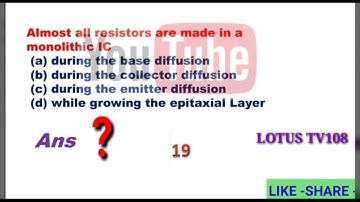 INTEGRATED OPAMP CIRCUITS MCQ QUIZ FOR ISRO , BARC, ESE AND OTHER PSU